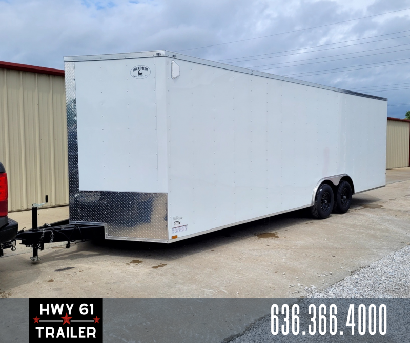 2022 Maximum Cargo 8.5x24 TA 52K 6'9" White Enclosed Trailer Hwy 61