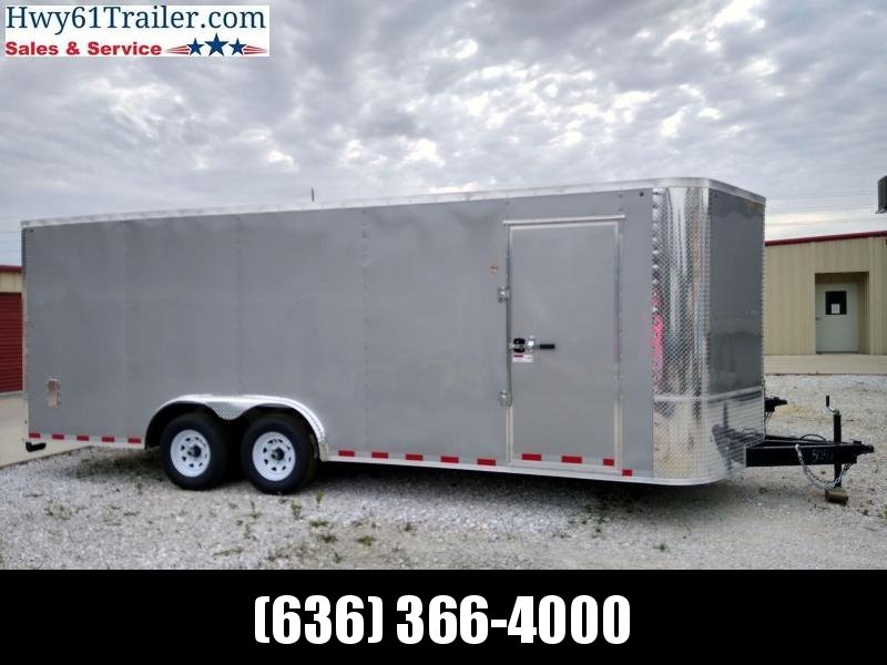 2021 ARISING 8.5X20 TA V-NOSE RAMP 52K AXLES SIDE VENTS 7'6" SILVER 2021 ARISING 8.5X20 TA V-NOSE RAMP 52K AXLES SIDE VENTS 7'6" SILVER