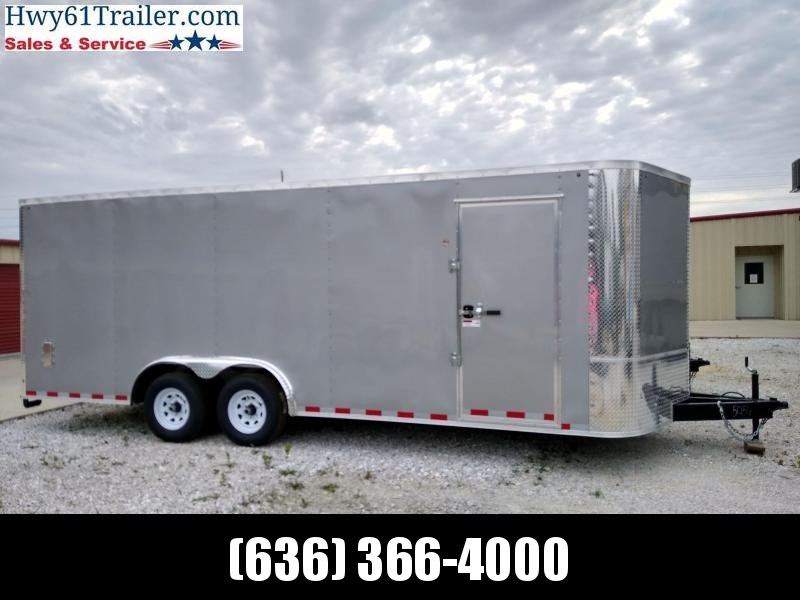 2020 ARISING 8.5X20 TA V-NOSE RAMP 7K AXLES SIDE VENTS 6'6" SILVER 2020 ARISING 8.5X20 TA V-NOSE RAMP 7K AXLES SIDE VENTS 6'6" SILVER