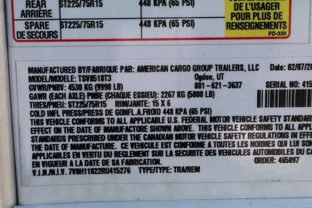 new Cargo (Enclosed) Trailers Haulmark  for sale, in Ontario, CA Thumbnail 14