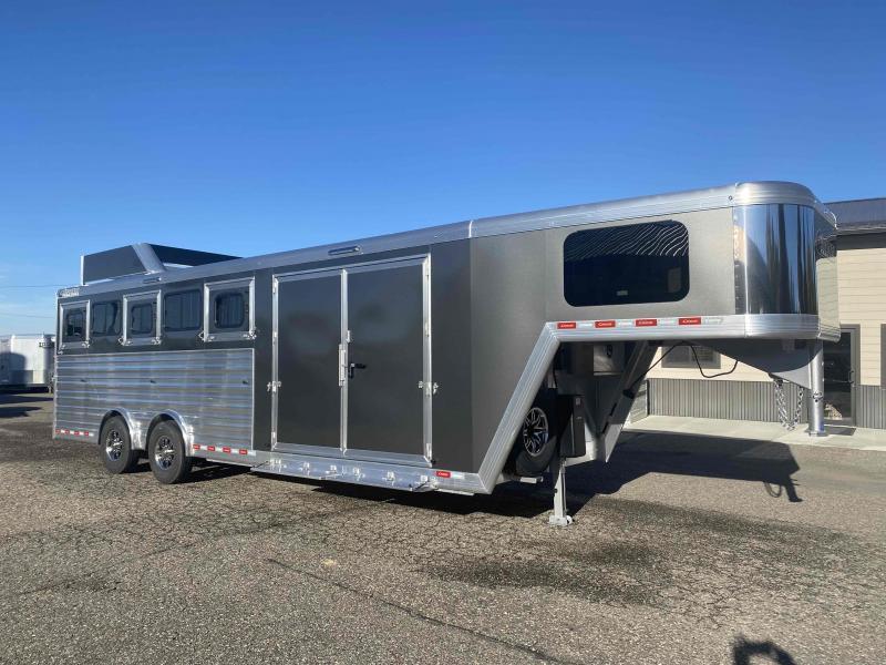 2023 Cimarron 3 Horse 15'6" Living Quarter Side Load Trailer GFK