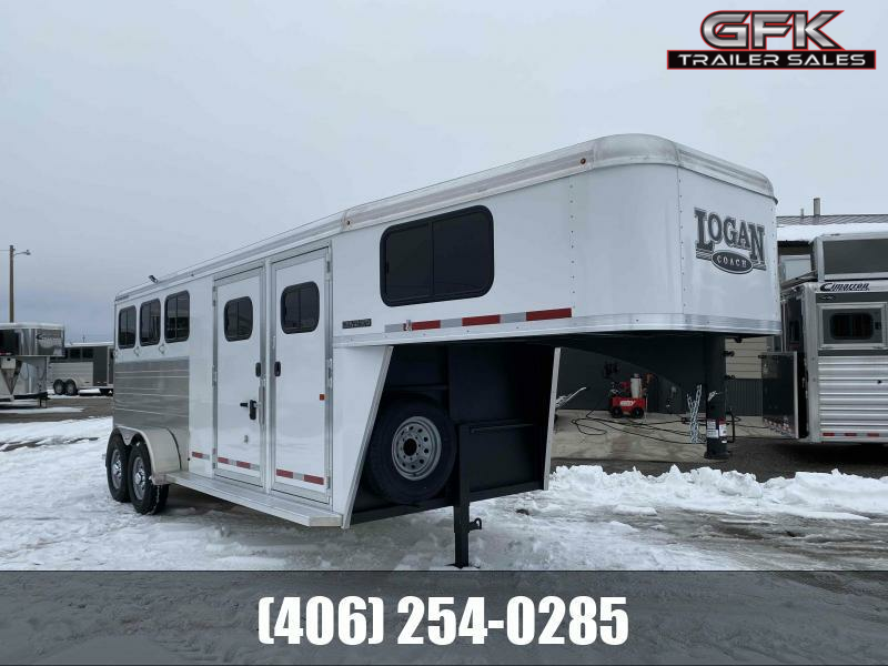 2023 Logan Bullseye 3 Horse Gooseneck Trailer with Closet Tack GFK