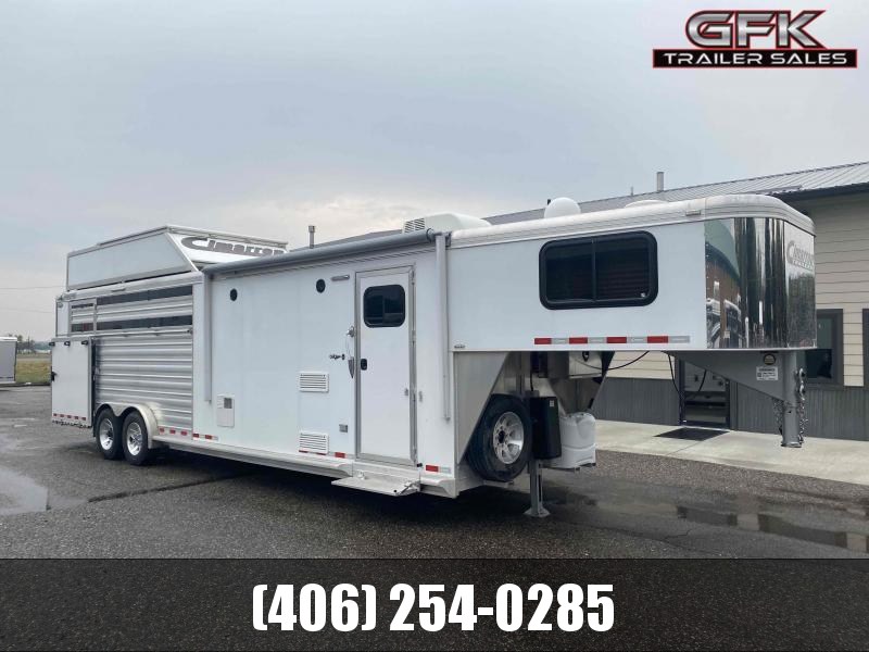 2018 Cimarron 4 Horse Stock Combo Side Load 10'6" Living Quarter Trailer 2018 Cimarron 4 Horse Stock Combo Side Load 10'6" Living Quarter Trailer