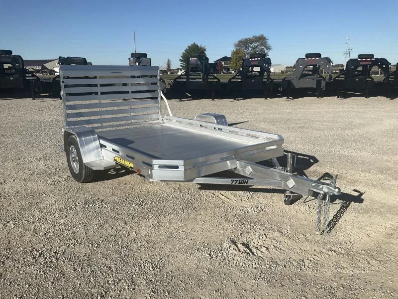 2026 Aluma 7710H 10' Aluminum Utility Trailer / 2990 GVWR