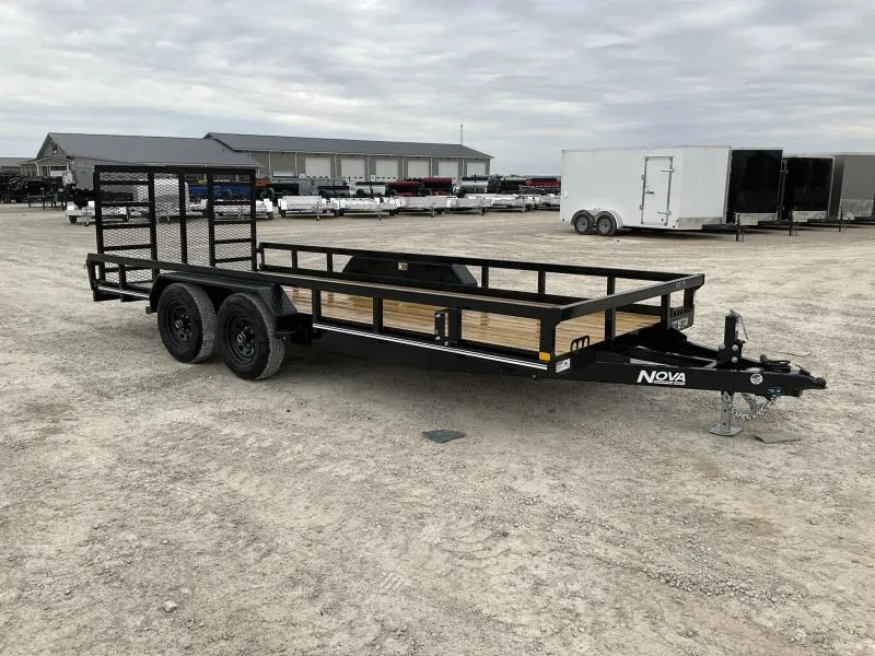 2026 Midsota 82X18' HD Utility Trailer / Square Tube Side Rails