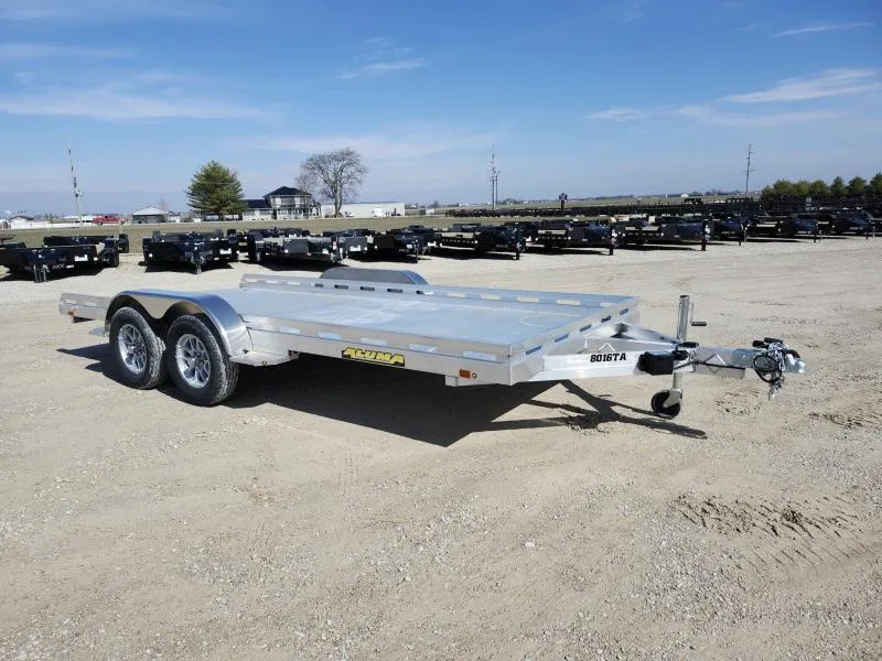 2027 Aluma 8016TA-EL-R-RTD 16' Aluminum Utility / Tandem Axle / Slide In Ramp