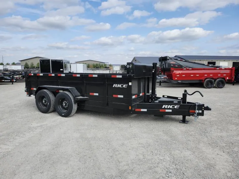 2026 Rice Trailers 82X14' Dump Trailer / 16K GVWR / 24'' Sides