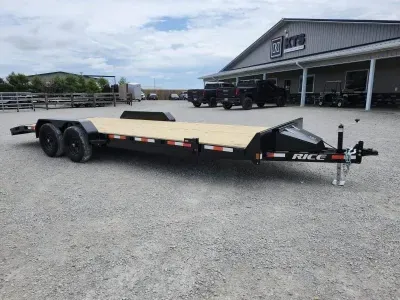 2026 Rice Trailers 9.9k Magnum Car Hauler 82x22' Flatbed HD Car Hauler Trailer w/ Toolbox