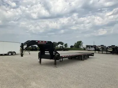 2022 Midsota FB 102X32' Gooseneck Trailer Twin Jumbo Ramps