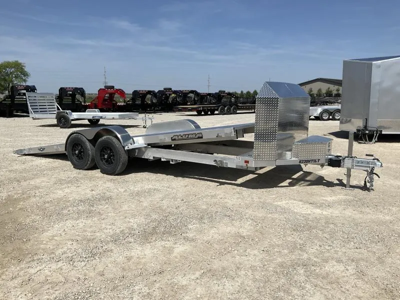 2026 Aluma 8220H Tilt Anniversary 82X20' HD Aluminum Tiltbed Car Trailer