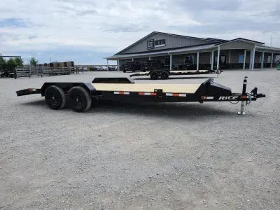 2026 Rice Trailers 9.9k Magnum Car Hauler 82x20' Flatbed HD Car Hauler Trailer w/ Toolbox