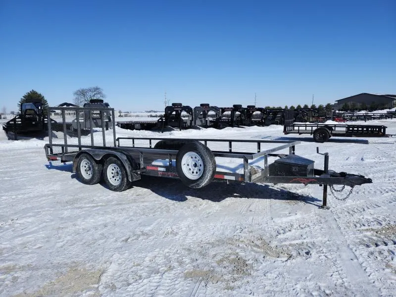 2021 TrailMaxx Trailers 16' Utility Trailer 83X16 W/Spring Loaded Gate