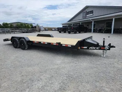 2026 Rice Trailers 9.9k Magnum Car Hauler 82x22' Flatbed HD Car Hauler Trailer w/ Toolbox