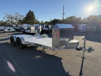 2026 Aluma 8218H-LP-TILT 7 x 18 Aluminum Tilt Trailer