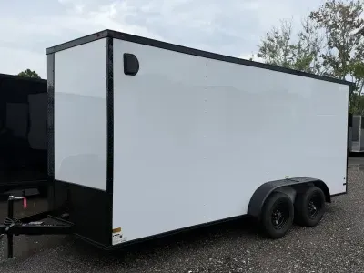 2027 All World Trailers 7x16 TA W/ Spoiler Cargo / Enclosed Trailer