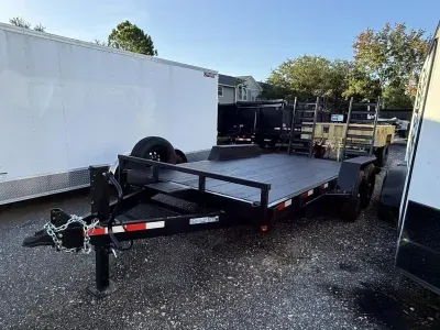 2026 Covered Wagon Trailers 7x16 Cobra Lined Flat deck Utility Trailer