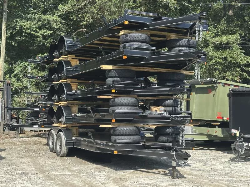 7X24 Wood Floor Car Hauler, Winch Plate, Removable Driver Fender, W/  5' Foot Slide in Ramps 2025