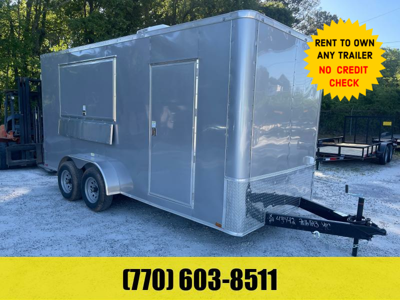 8.5x20 BBQ Porch Food Trailer 7'3" Interior Height W/ Blackout PKG 7