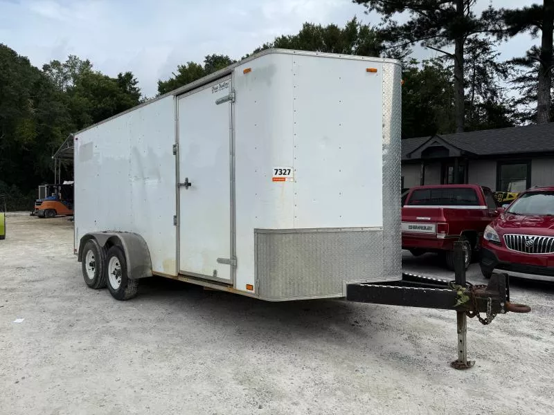 USED 7X18 Enclosed Trailer 2- 6000 LB Axles  GALVANIZED FRAME W/ Side Door & Ramp 2020 Dixie