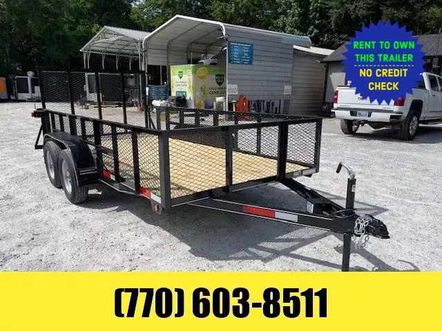 6.5x14 Utility Trailer 2 Brake Axles & 2 Foot Sides 2025 Lonewolf