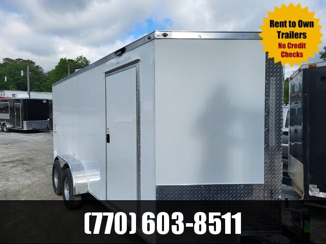 7x16 Enclosed 6'3" Interior Height W/ Side Door Ramp & Screwless Exterior 2022 Nationcraft Trailer 7x16 Enclosed 6'3" Interior Height W/ Side Door Ramp & Screwless Exterior 2022 Nationcraft Trailer