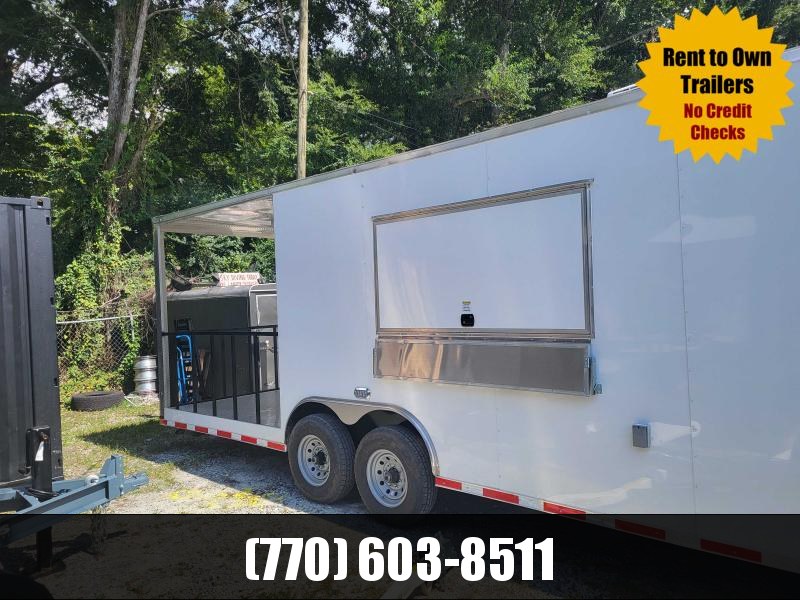 8.5x28 Porch Concession 7'6" Interior Height W/ Electrical & Sink Package 2022 Quality Cargo 8.5x28 Porch Concession 7'6" Interior Height W/ Electrical & Sink Package 2022 Quality Cargo