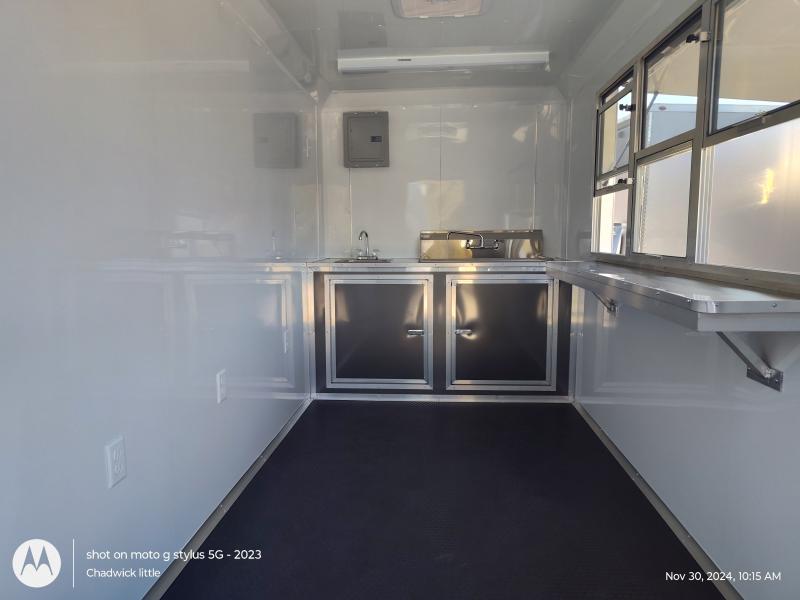 6x12 Food Trailer 7 Foot Interior Height RV Door Finished Walls & Ceiling Water & Electrical PKG 2025 Quality Cargo Concession