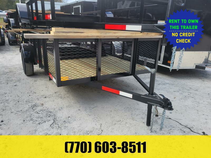 6x12 Utility Trailer W/2 Foot Mesh Sides & 4 Foot Removable Gate 2024