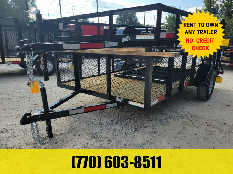 6X12 Utility Trailer W/ 4 Foot Removable Gate 2023 Lonewolf Quality