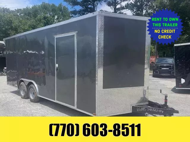 8.5x20 Enclosed Trailer 7 Foot Interior Height Rear Wing With Lights W/ Side Door & Ramp 2025 Quality Cargo