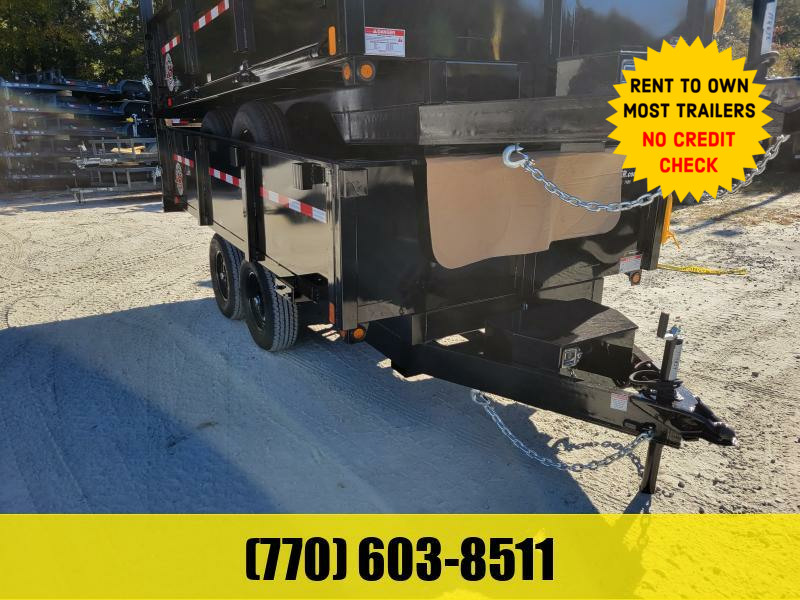 6x12 Dump Trailer W/ 25200 LB Axles & Drop Down Curbside Wall & Tarp