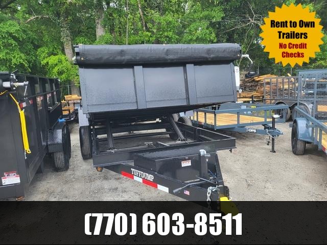 7X14 DUMP TRAILER 2-7000 LB AXLES W/TARP & RAMPS 2022 TUFFDUMP 7X14 DUMP TRAILER 2-7000 LB AXLES W/TARP & RAMPS 2022 TUFFDUMP