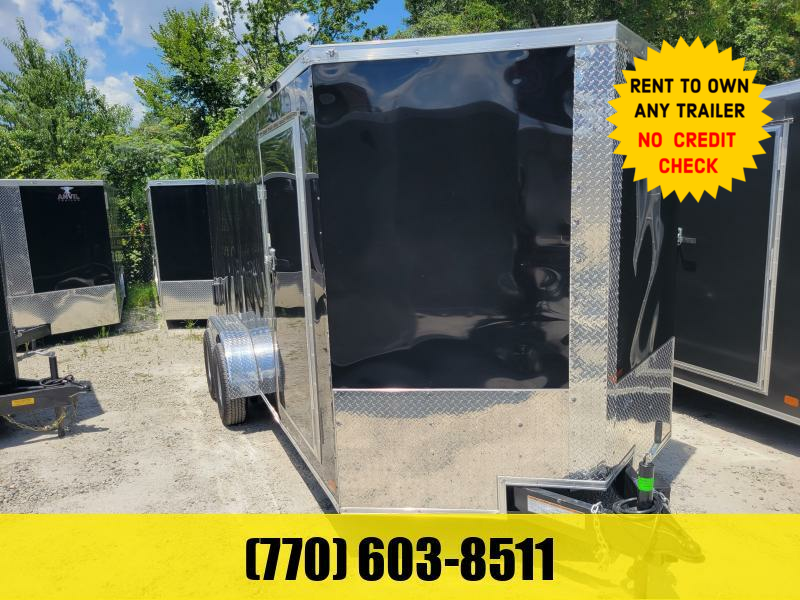 6x12 Enclosed Trailer 6'3" Interior Height 2 Way Aluminum Side Flow