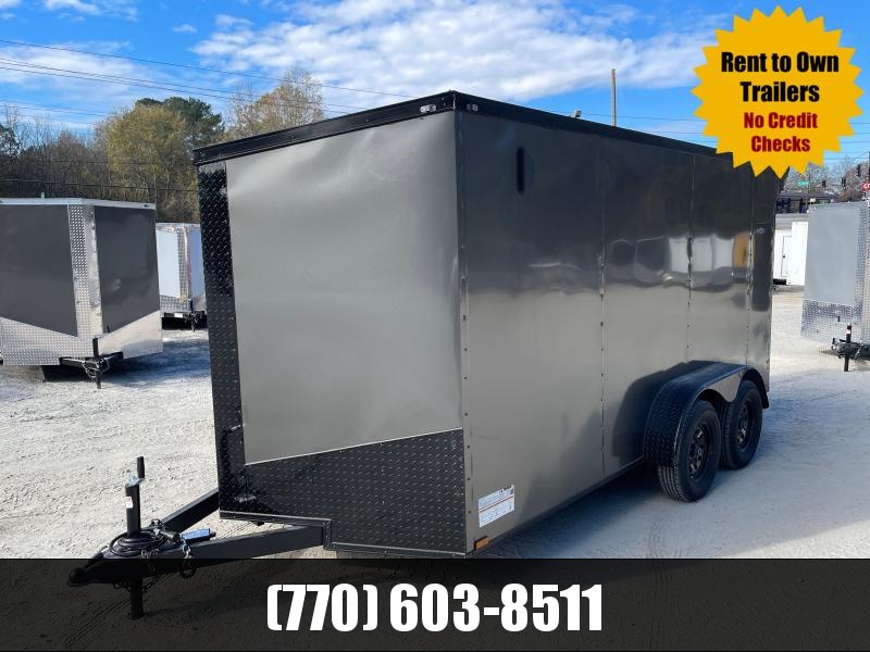 7X14 Enclosed 6'3" Interior Height W/Blackout Pkg Rear Wing Side Door & Ramp 2023 Quality Cargo 7X14 Enclosed 6'3" Interior Height W/Blackout Pkg Rear Wing Side Door & Ramp 2023 Quality Cargo