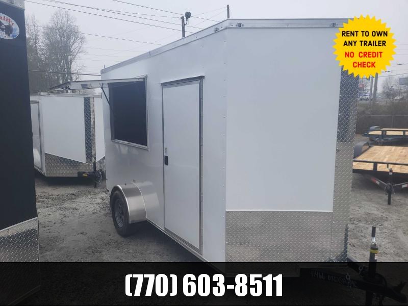 6x12 Concession 7' Interior Height Wired For A/C W/ Side Door & Barn Door 2023 Quality Cargo 6x12 Concession 7' Interior Height Wired For A/C W/ Side Door & Barn Door 2023 Quality Cargo