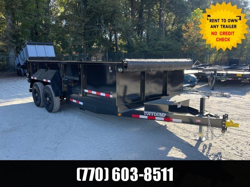 7X16 Dump Trailer 27000 LB Axles W/ Tarp & Ramps 2023 TuffDump
