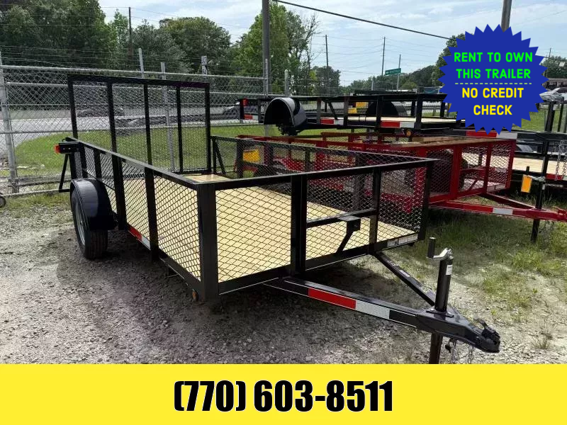 6x12 Utility Trailer W/ 2 Foot Mesh Sides 2025 Lonewolf