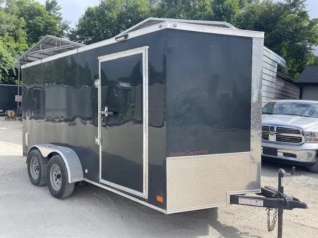 USED 7x14 Enclosed 6'3" Interior Height W/ Side Door & Ramp 2023 Nationcraft Trailer