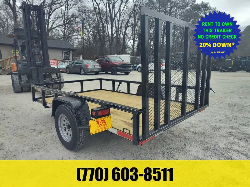 6X10 Utility Trailer W/ Spare Tire Mount D-Rings & 4 Foot Removable Gate 2025 Lonewolf