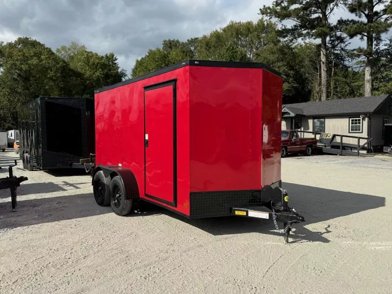 6x12 Enclosed 6'3" Interior Height Blackout Package W/ Side Door & Ramp 2026 Nation Craft