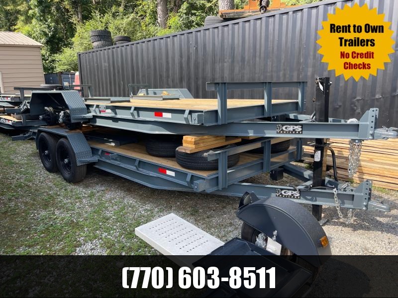 82x20 Heavy Equipment 2-7000 LB Axles W/ 5' Stand Up Ramps 2022 GPS 82x20 Heavy Equipment 2-7000 LB Axles W/ 5' Stand Up Ramps 2022 GPS