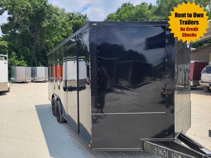 8.5x18 Enclosed .080 Thick Poly Black W/ Blackout Pkg 7'3" Interior Height W/ Side Door & Ramp 2022 Quality Cargo 8.5x18 Enclosed .080 Thick Poly Black W/ Blackout Pkg 7'3" Interior Height W/ Side Door & Ramp 2022 Quality Cargo