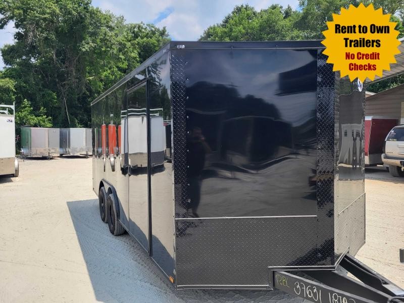8.5x18 Enclosed .080 Thick Poly Black W/ Blackout Pkg 7'3" Interior Height W/ Side Door & Ramp 2022 Quality Cargo 8.5x18 Enclosed .080 Thick Poly Black W/ Blackout Pkg 7'3" Interior Height W/ Side Door & Ramp 2022 Quality Cargo