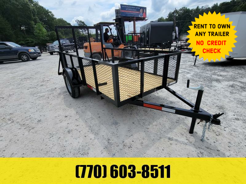 6X12 Utility Trailer W/ 24" Mesh Sides 4 Foot Removable Gate 2023
