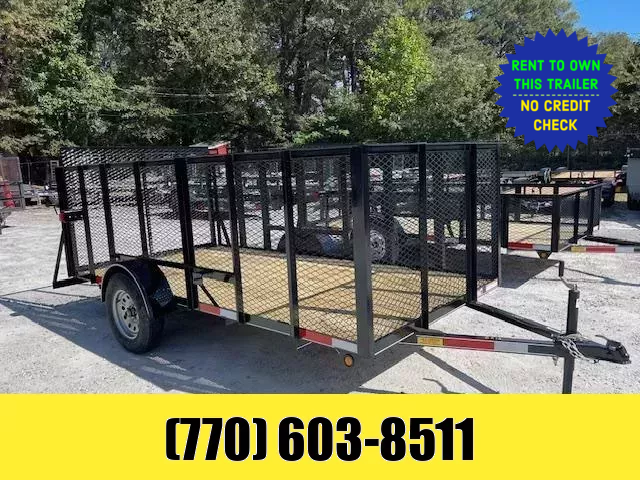 6X12 Utility Trailer W/ 4 Foot Mesh Sides  2025 Lonewolf