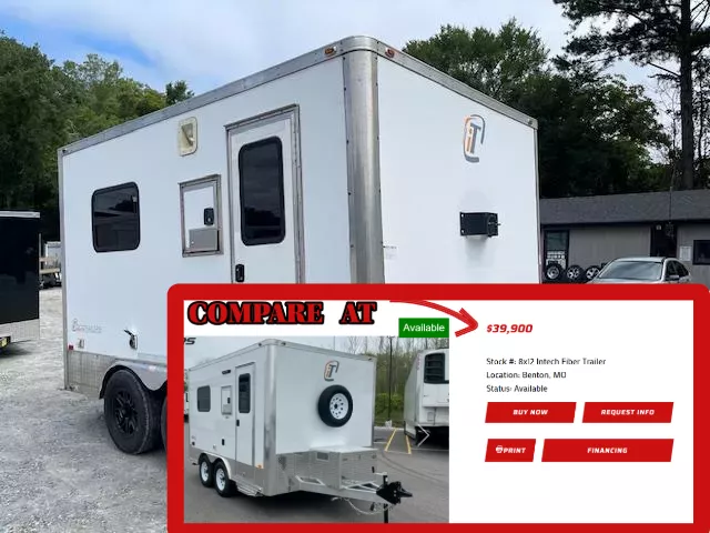 USED 8X12 Aluminum Fiber Optic Trailer 2018 INTECH