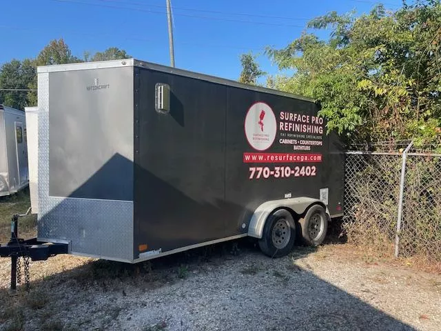 USED 7x14 Enclosed Trailer 6'3" Interior Height W/ Side Door & Ramp 2023 Nationcraft Trailer