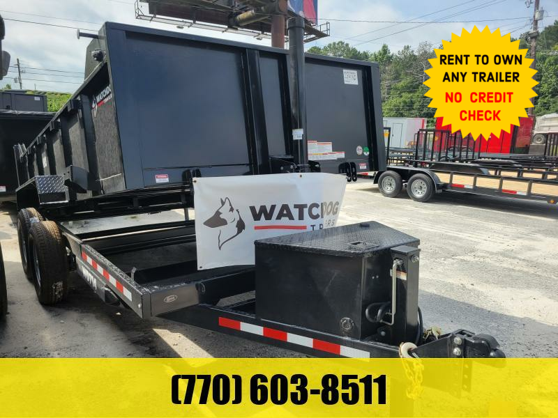 7x14 Dump Trailer Telescopic Lift 4 Foot Sides 14,000 GVWR Tarp & Ramps