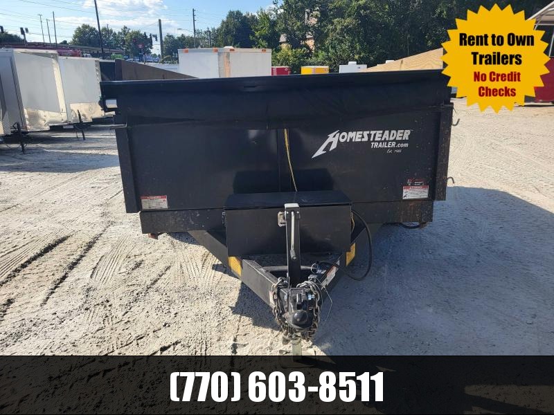 7X12 USED Dump Trailer 2-6000# Axles W/ Tarp 2022 Homesteader 7X12 USED Dump Trailer 2-6000# Axles W/ Tarp 2022 Homesteader