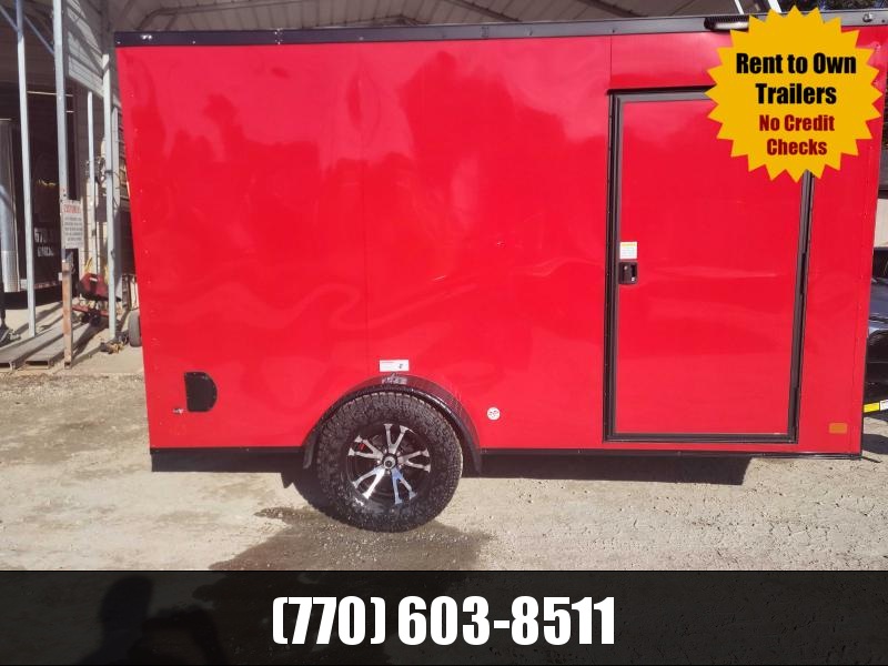 7X12 Enclosed 6'6" Interior Height W/ Off Road Style Mag Wheel & Tire Combo Blackout PKG Side Door & Ramp 2023 NationCraft Trailer 7X12 Enclosed 6'6" Interior Height W/ Off Road Style Mag Wheel & Tire Combo Blackout PKG Side Door & Ramp 2023 NationCraft Trailer